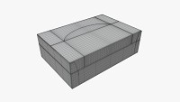 Package blank white closed mock up