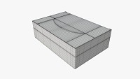 Package blank white closed mock up
