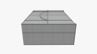 Package blank white closed mock up