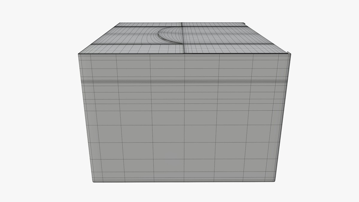 Package blank white closed large mock up