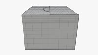 Package blank white closed large mock up