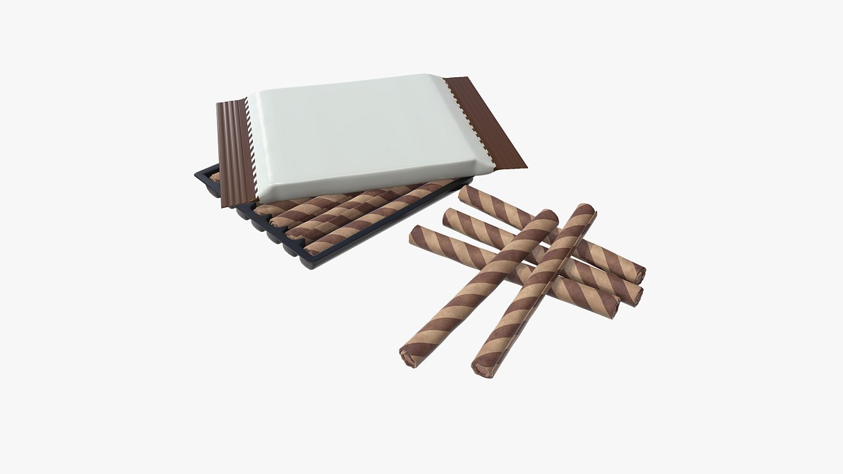 Blank package with waffle rolls