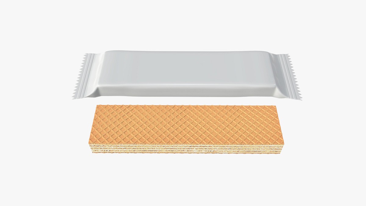 Blank package with waffle cake 01