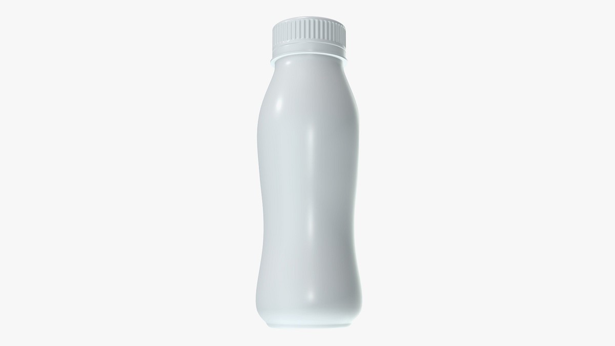 Blank Yogurt Milk Drink Plastic Bottle Mock Up