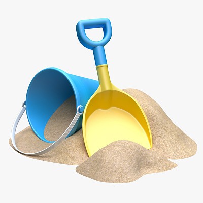 Bucket shovel with sand