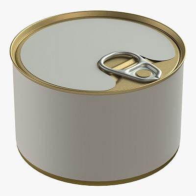 Canned food round tin 02