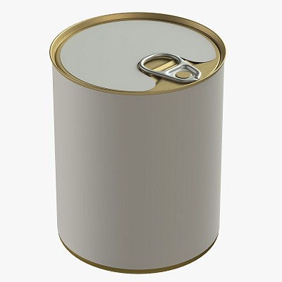 Canned food round tin 03