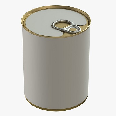 Canned food round tin 06