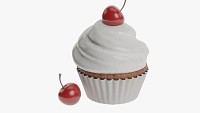 Cupcake with cherry