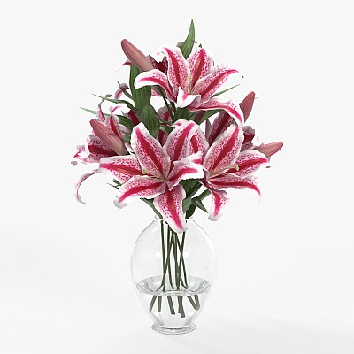 Lily bouquet with vase