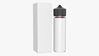 Vapor liquid bottle medium box black cap