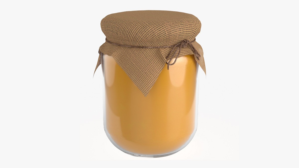 Honey jar with fabric