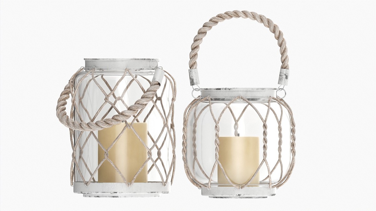 Candle with glass holders