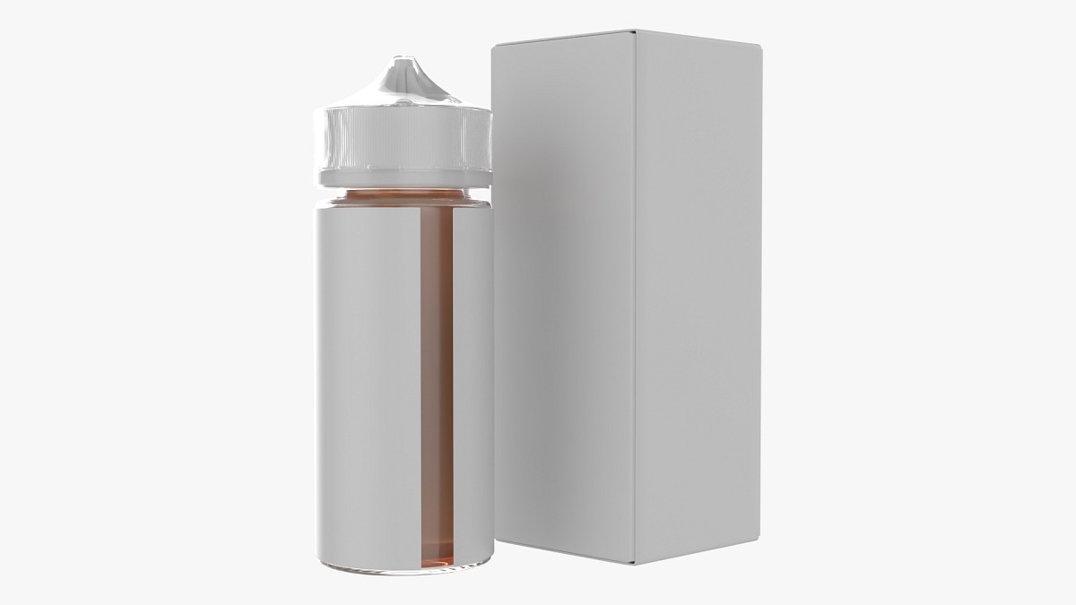 Vapor liquid bottle large box transparent cap