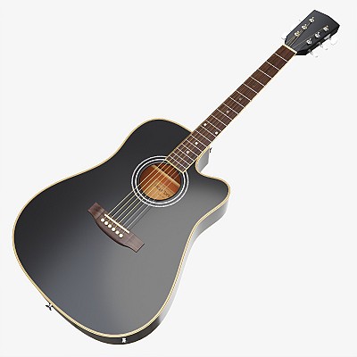 Acoustic Guitar 02 Black