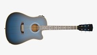 Acoustic Dreadnought Guitar 02 Black Blue