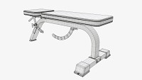 Adjustable weight flat bench 01