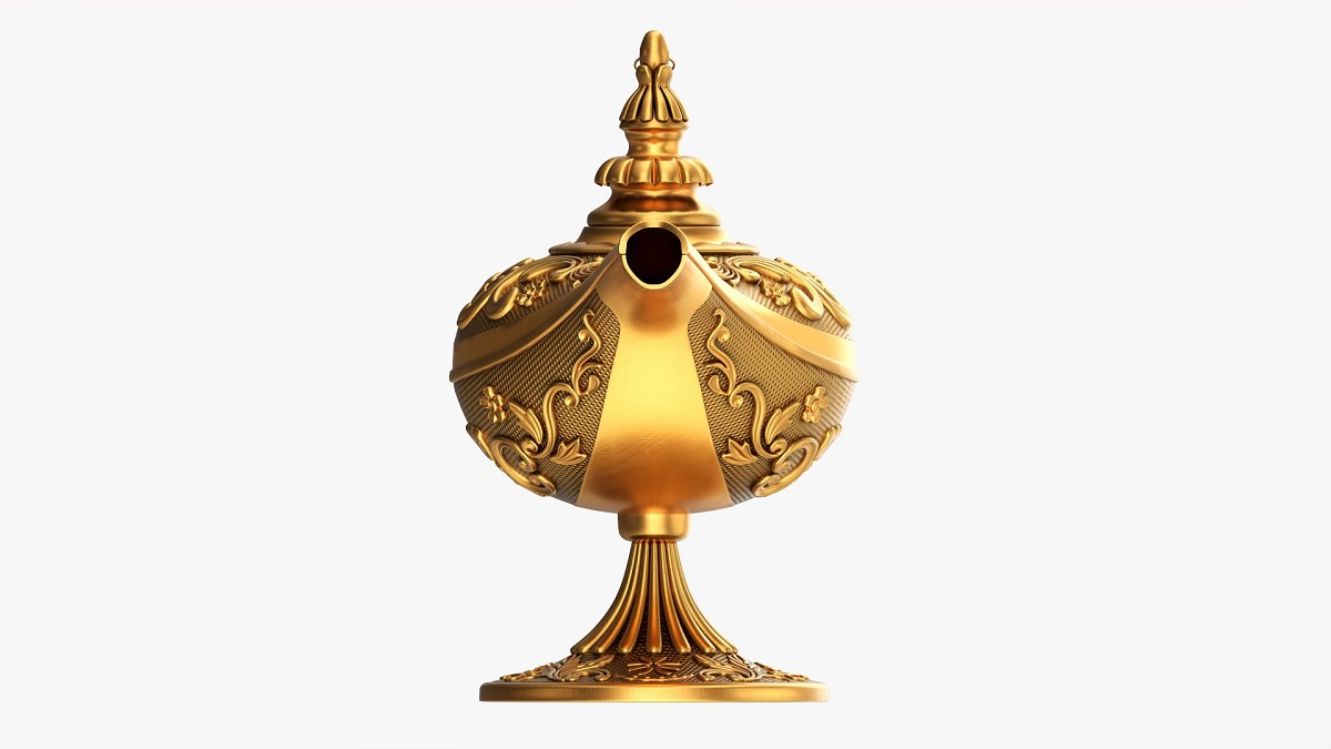Aladdin magic lamp decorated gold