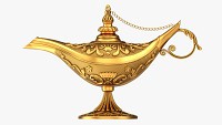 Aladdin magic lamp decorated gold
