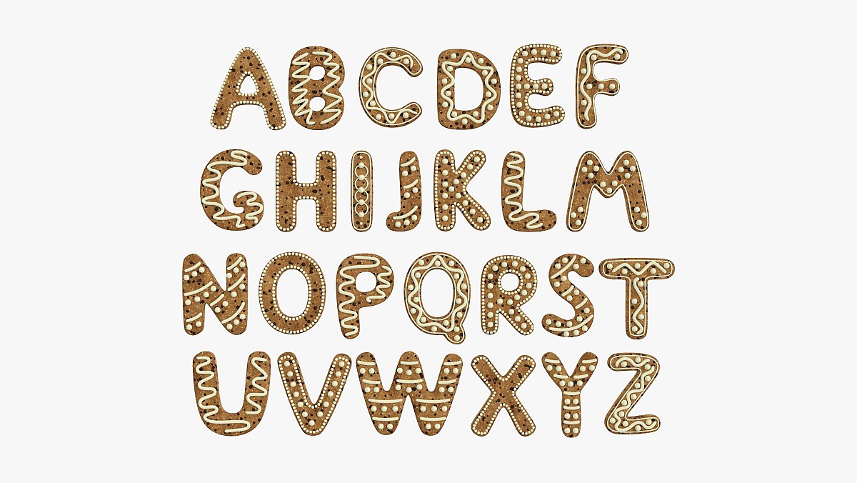 Alphabet Letters Decorated 01