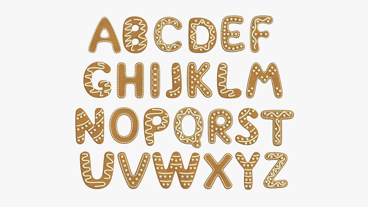 Alphabet Letters Decorated 02