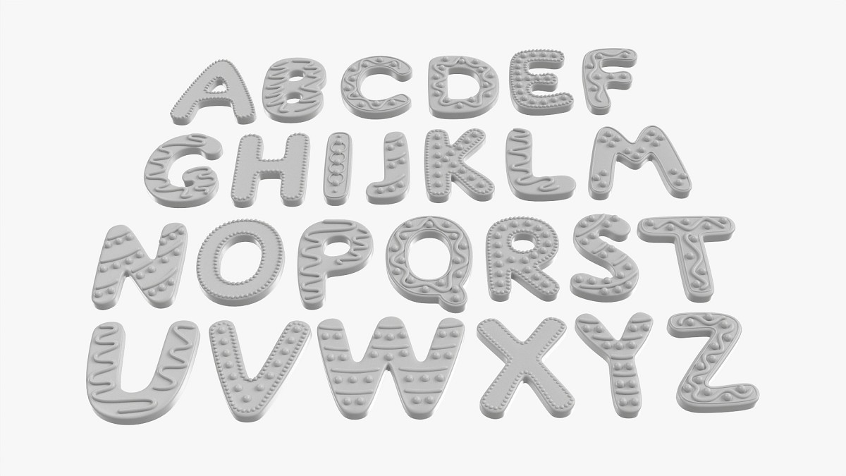 Alphabet Letters Decorated 02