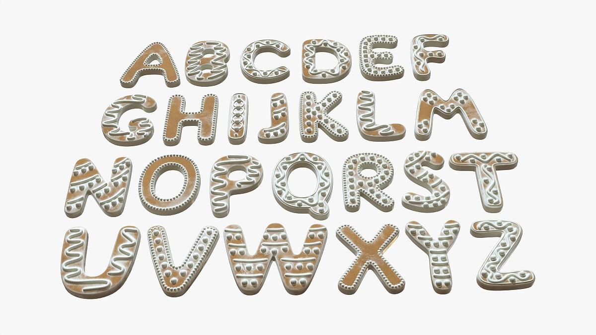 Alphabet Letters Decorated 03