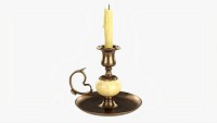 Antique Candlestick With Handle