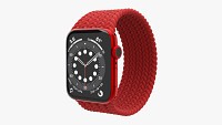 Apple Watch Series 6 braided solo loop red