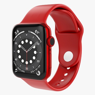 Watch 6 silicone red