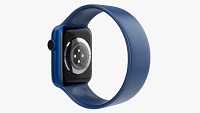 Apple Watch Series 6 silicone solo loop blue