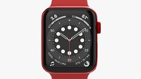 Apple Watch Series 6 silicone solo loop red