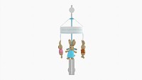 Baby Cot Side Musical Toy Carousel