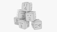 Baby cubes soft with numbers 1