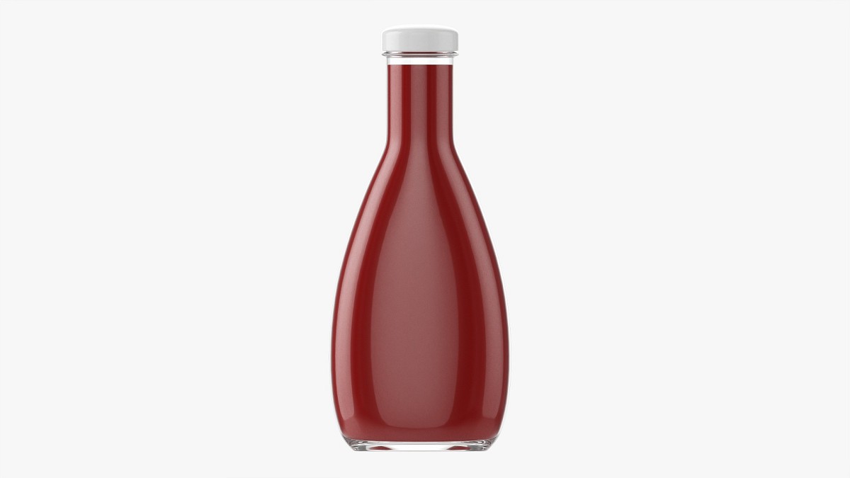 Barbecue Sauce In Glass Bottle 03