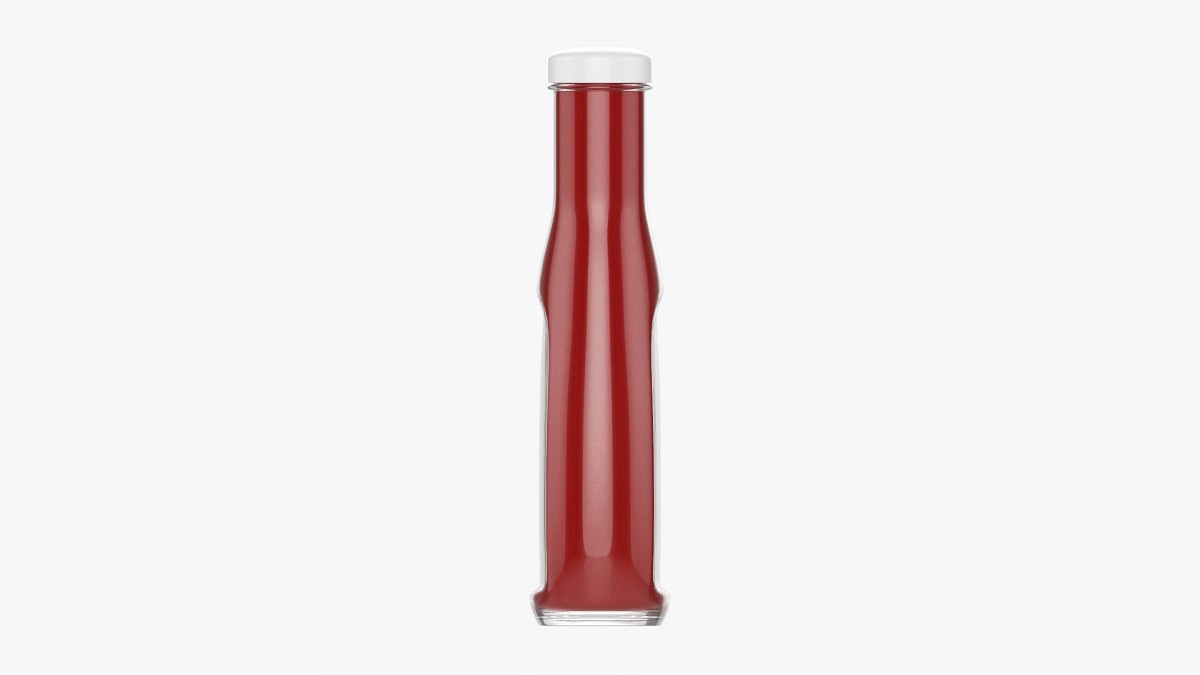 Barbecue Sauce In Glass Bottle 04