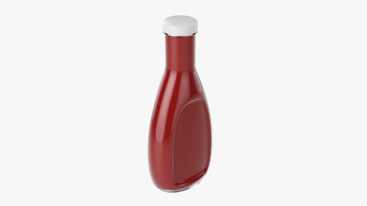 Barbecue Sauce In Glass Bottle 04