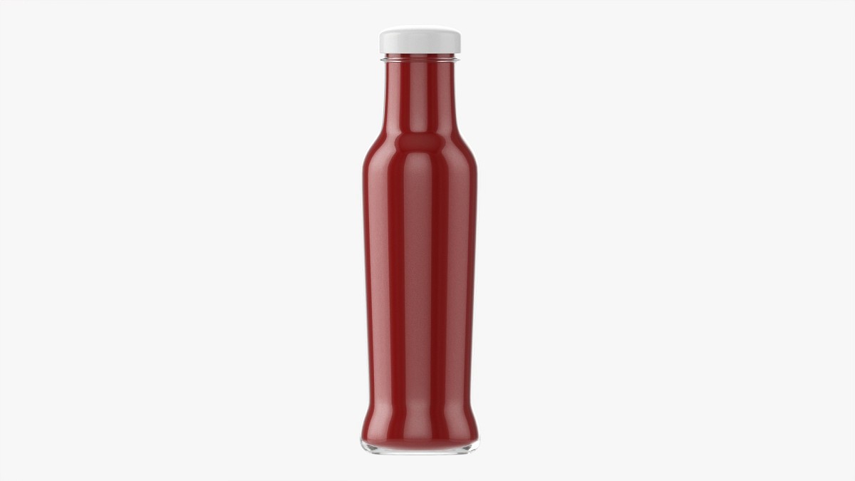 Barbecue Sauce In Glass Bottle 05