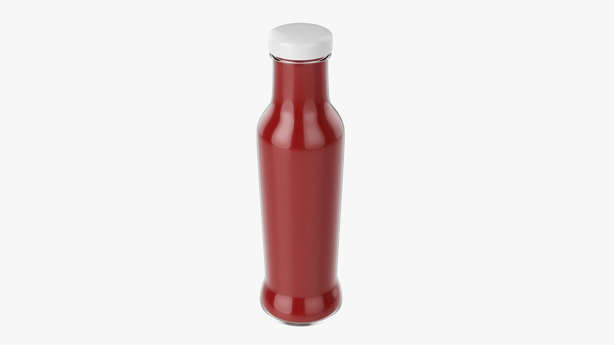 Barbecue Sauce In Glass Bottle 05