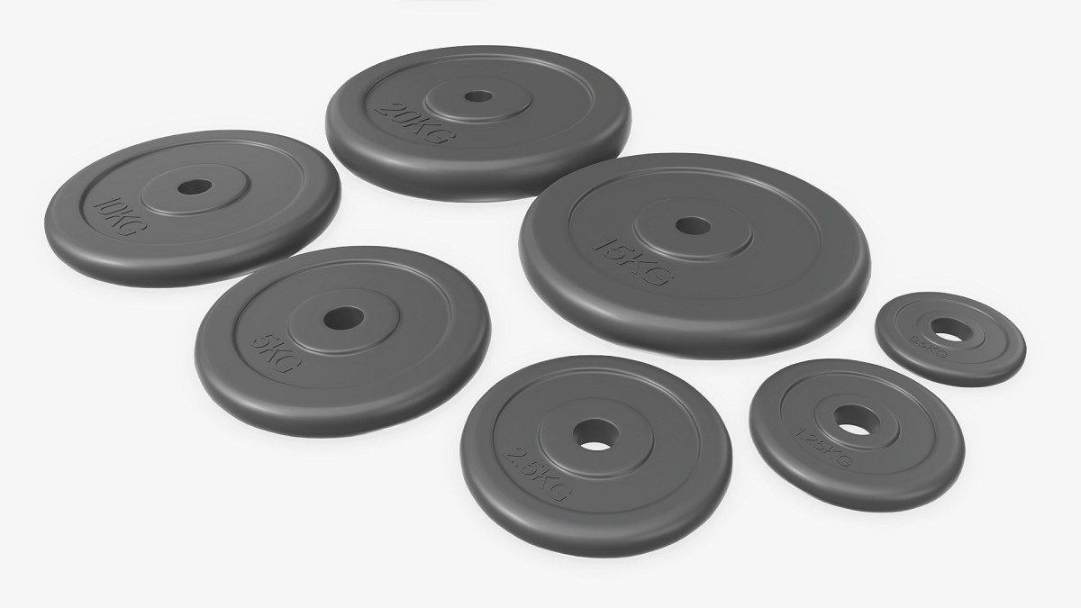Barbell rubberized weight set