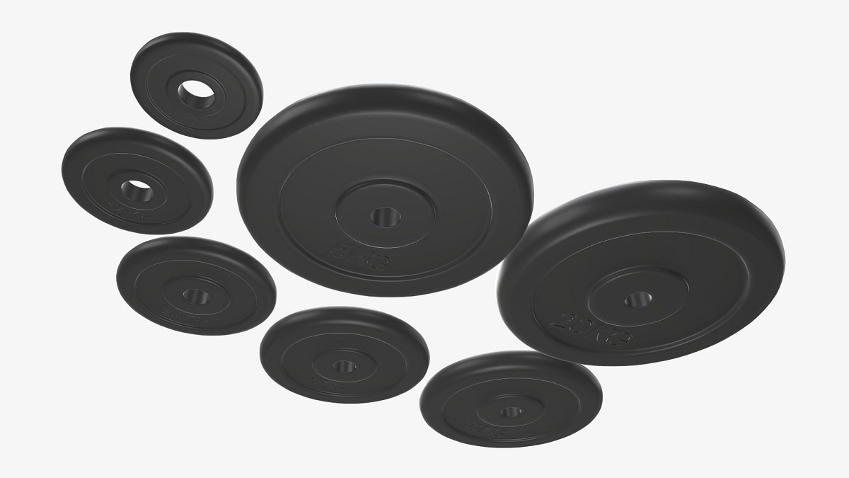 Barbell rubberized weight set