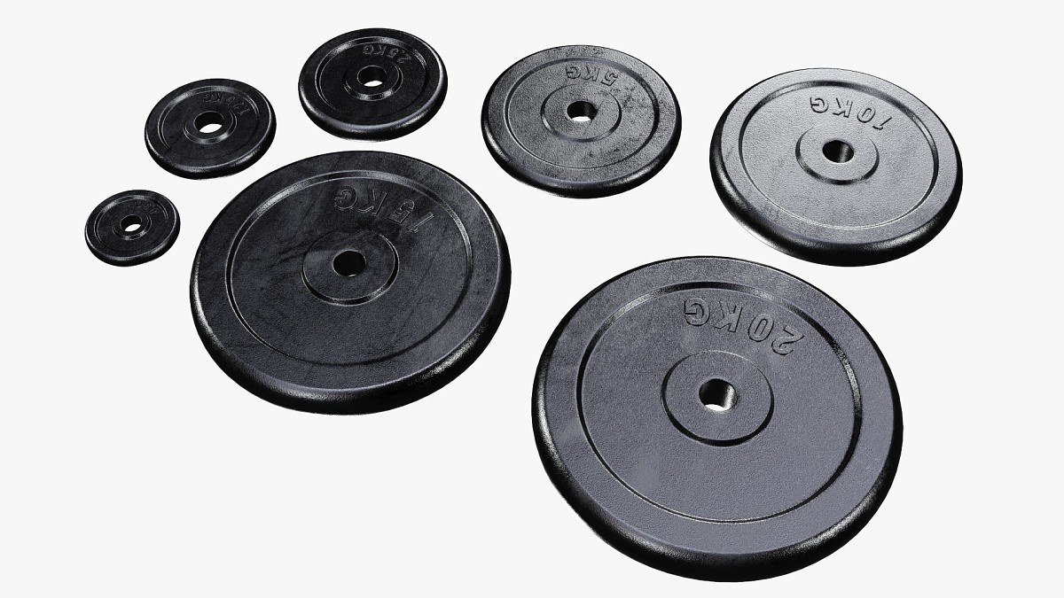Barbell weight plate set