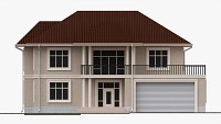 Building villa two-story house with garage