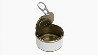 Canned Food Round Tin Metal Aluminum Can 013 Open