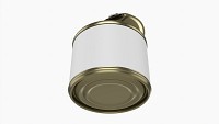 Canned Food Round Tin Metal Aluminum Can 016 Open