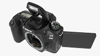 Canon EOS 90D DSLR camera body open