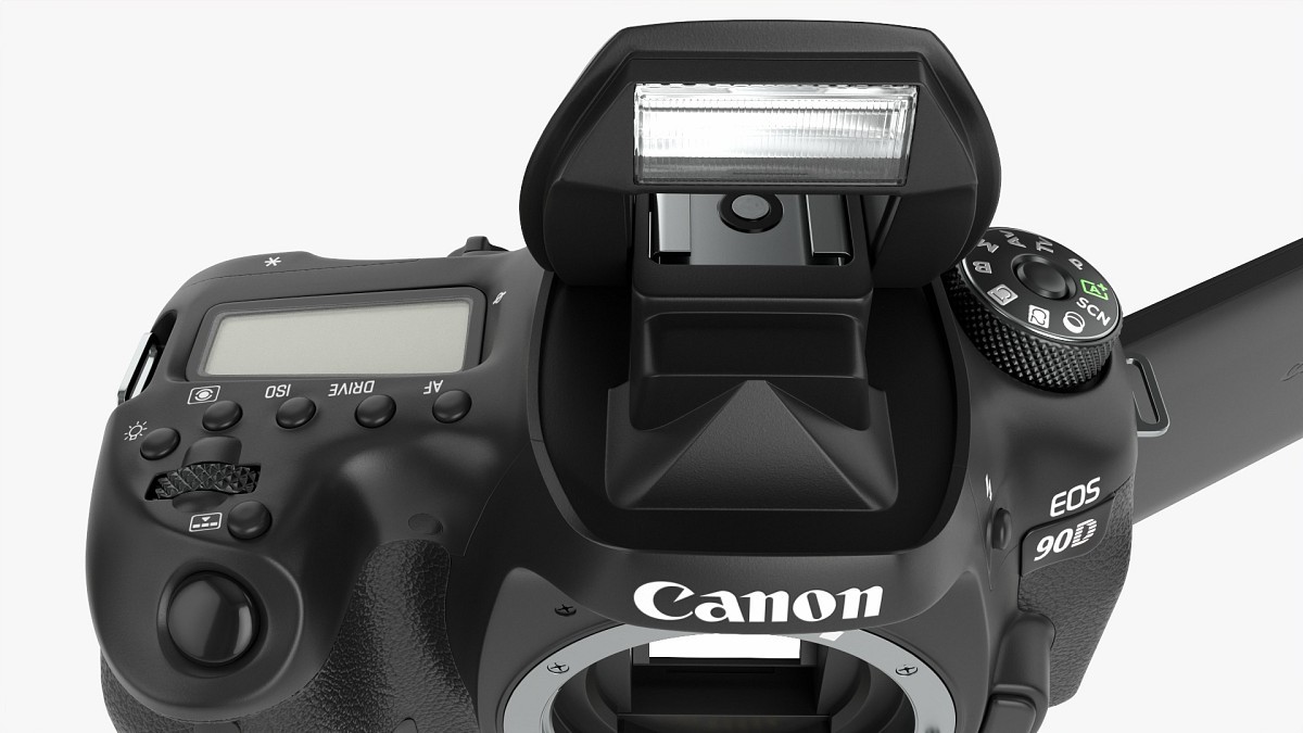 Canon EOS 90D DSLR camera body open