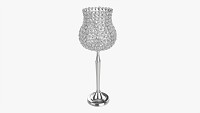 Candle holder with crystals