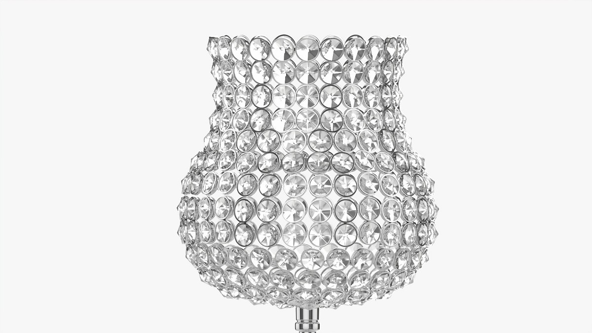 Candle holder with crystals