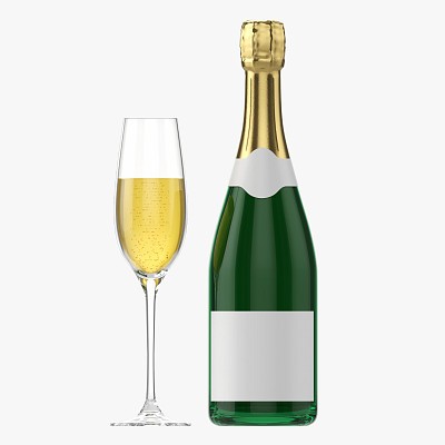 Champagne bottle glass